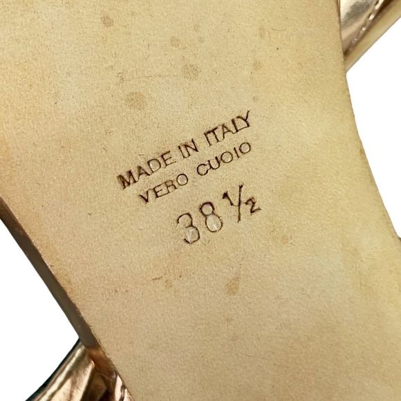 Monique Lhuillier Rose Gold Ava Heels - Size 38.5 - Picture 9 of 12